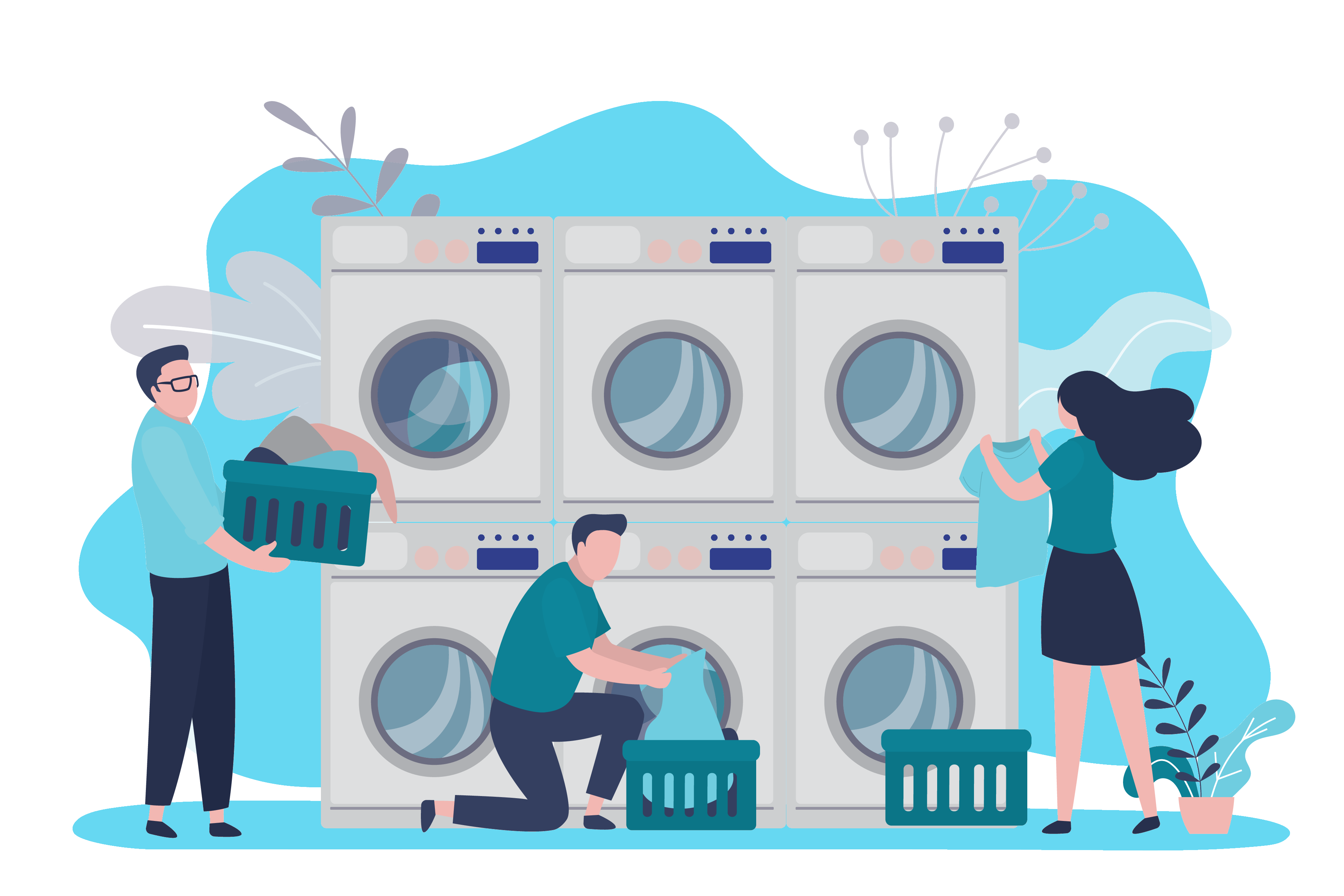 Laundromat Blue Shutterstock 2039015264